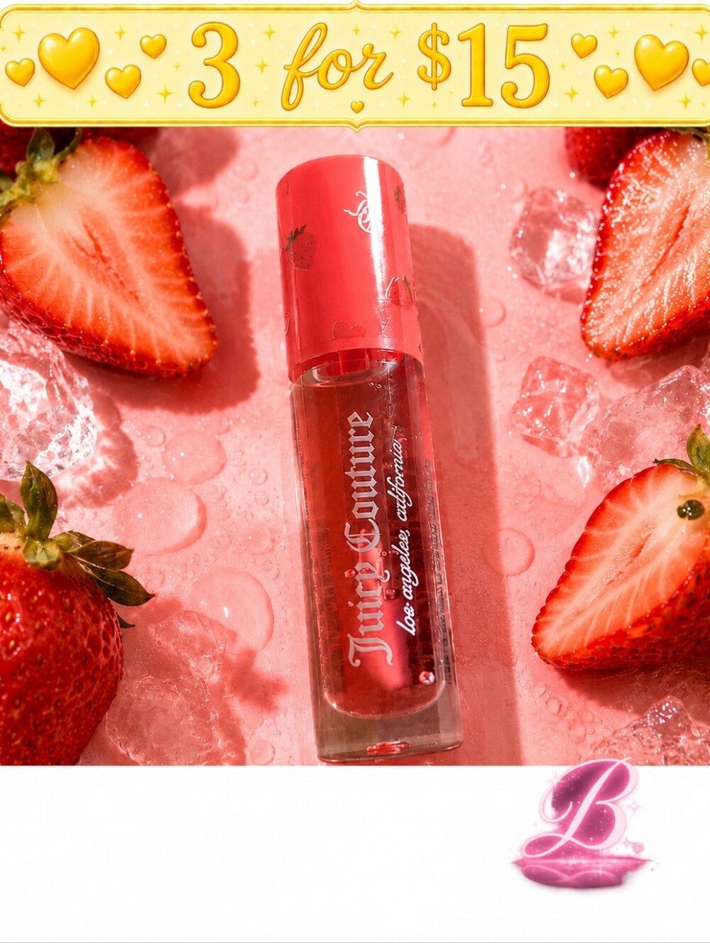 3/$15 Juicy Couture Strawberry Jam Lip Oil